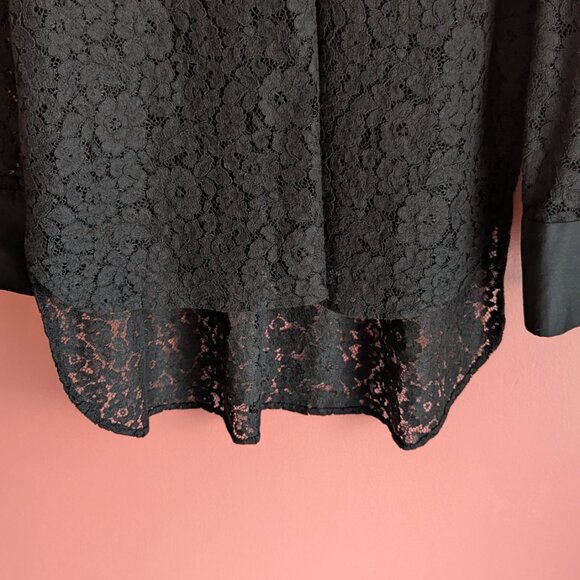 Laced Long Sleeve Button Up - Picture 3 of 7